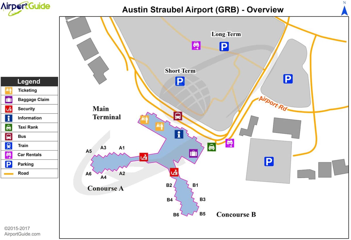 Austin aerovağzal xəritə