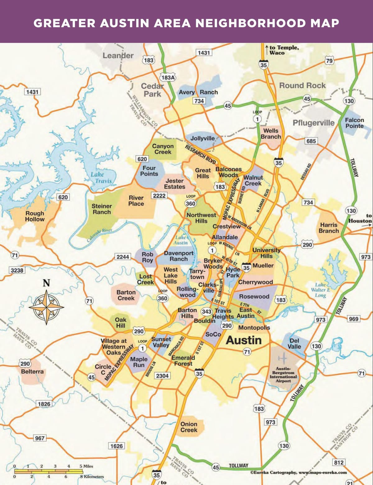 kart Austin Texas məhəllələri