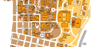 Universiteti Texas ştatının Austin xəritə